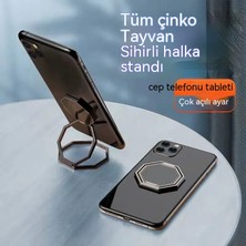 FastDeal Store Tablet Katlanır Standı Masaüstü Yapışkan Sihirli Yüzük Bagua Toka Taşınabilir Manyetik Metal Halka Cep Telefonu Tutucu (Yurt Dışından)