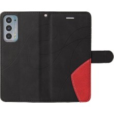 Bdt Shop Motorola Kenar 20 Kart Yuvası Standı Pu ile Iki Renkli Dikiş Için Kılıf (Yurt Dışından)