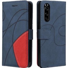 Bdt Shop Sony Xperia 5 Için Kılıf Kickstand Koruyucu Kart Yuvası Standı ile Pu Flip (Yurt Dışından)