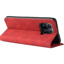 Bdt Shop Xiaomi 11 Pro Kickstand Koruyucu Kılıf Kart ile Iki Renkli Dikiş (Yurt Dışından)