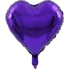 Parti Dükkanım Mor Kalp Folyo Balon (45 Cm)