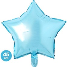 Parti Dükkanım Yıldız Folyo Balon Açık Mavi (45 Cm)