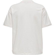 Only Pamuklu Bisiklet Yaka Kadın Tişört 15317492