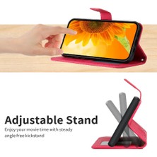 Bdt Shop Uzun Bir Kart Yuvası Standı ile Xiaomi 14 Deri Cüzdan Için Kılıf (Yurt Dışından)