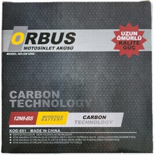 Orbus Akü 12V 9AH Amper Yb9-Bs Motorsiklet Aküsü