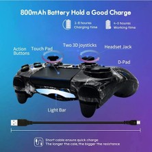 Vigortrading Glaxy-Kablosuz Oyun Denetleyicisi Ps4 Playstation 4 Için Kablosuz Çift Şok Oyun Joystick Altı Eksenli Jiroskop Hareket Algılama Gamepad (Yurt Dışından)