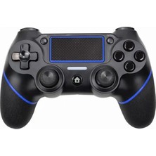Vigortrading Kablolu Siyah Mavi-Kablosuz Denetleyici Ps4 Playstation Ps 4 Play Station Pro Slim Pc Gamepad Bluetooth USB Uzaktan Kumanda Oyun Pedi Aksesuarları (Yurt Dışından)