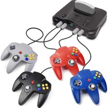 Vigortrading BLACK-N64 Klasik Denetleyici 64-Bit Kablolu Uzaktan Kumanda Gamepad Joystick Retro Oyun Aksesuarları Video Oyun Sistemi Konsolu Joypad (Yurt Dışından)