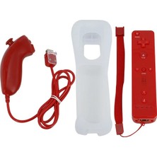 Vigortrading Beyaz-Kablosuz Gamepad Uzaktan Kumanda + Nunchuck 2 In 1 Nintendo Wii Denetleyici Joystick Silikon Kılıf (Yurt Dışından)