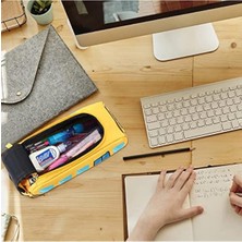 Vigortrading Çocuklar Için Sevimli Kalem Kutusu Kız Erkek Kalem Kılıfı Kawaii Kalem Kalem Kutusu Çanta Tutucu Okul Öğrencileri Için-Sarı (Yurt Dışından)