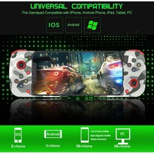 Vigortrading Beyaz Gerilebilir Gamepad Joystick Ergonomik Gamepad Denetleyicisi 400 Mah Pil Bluetooth Uyumlu 5.0 Ios Android Cep Telefonu Için (Yurt Dışından)