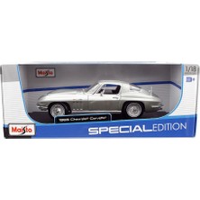 Maisto 1965 Chevrolet Corvette Model Araba 1/18 Gri