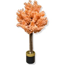 Cihan Çiçekçilik Yapay Ağaç Bahar Dalı 160 cm Gold Kemerli Saksı