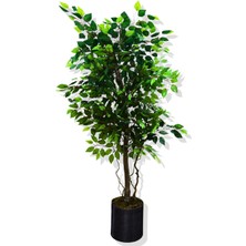 Cihan Çiçekçilik Benjamin 160 cm Yapay Ağaç Galvaniz Saksı