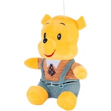 Layfhex Sevimli Kravatlı Oturan Teddy Pooh Yumuşak Oyuncak Peluş Ayıcık