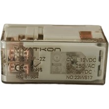 Vatkon VT-115F-2Z-12VDC / Vatkon 12V, 8A Çift Kontak (8 Pinli)  Röle
