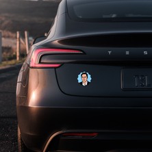 Magster Elon Musk - 10X10 cm Mıknatıslı Evrensel Tak Çıkar Dekoratif Aksesuar