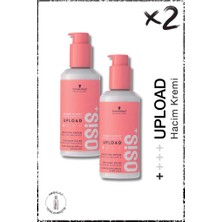 Schwarzkopf Osis Upload Hacim Kremi 200ML x 2 Adet | Elektriklenmeye & Isıya Karşı Korumalı Dipten Uca Hacim