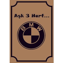 Kervancup Ambalaj - 35X50CM 130GR Kraft Kağıt Bmw Logo Baskılı Oto Paspas 100 Adet- OP3550KKTKBMW