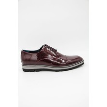 Luciano Bellini E606 Erkek Rugan Ayakkabı - Bordo