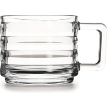 Paşabahçe Bricks 6 Parçalı Kulplu Cam Kupa 250CC Desensiz Şeffaf Malzeme ile Üretilmiştir