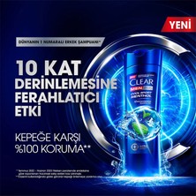 Clear Men Kepeğe Karşı Etkili Şampuan Cool Sport Menthol Ferahlatıcı Mentol Etkisi 350 ml x3