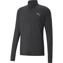 Puma Run Favorite 1/4 Zip M Erkek Uzun Kollu Koşu Tişörtü 52315301 Siyah