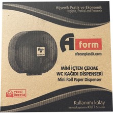 A Form KTA 108 Küçük İçten Çekme Cimri Tuvalet Kağıt Dispenseri Aparatı - Şeffaf Mavi - Plastik