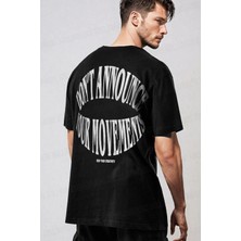 Teenage Millionaire Erkek Siyah Dont Announce Kabaran Baskı Bisiklet Yaka Oversize Salas T-Shirt