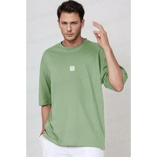 Teenage Millionaire Erkek Free Life Açık Yeşil Bisiklet Yaka Oversize Salas T-Shirt