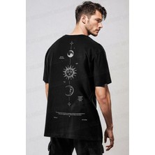 Teenage Millionaire Erkek The Moon Siyah Bisiklet Yaka Oversize Salas T-Shirt