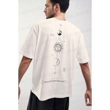 Teenage Millionaire Erkek The Moon Beyaz Bisiklet Yaka Oversize Salas T-Shirt