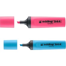 Eddıng Fosforlu Kalem (E-344)  ( Pembe-Mavi)