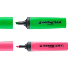 Eddıng Fosforlu Kalem (E-344)  ( Yeşil-Pembe)