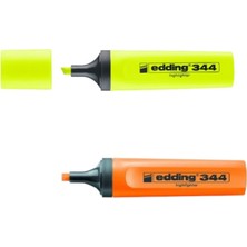 Eddıng Fosforlu Kalem (E-344)  ( Sarı-Turuncu)