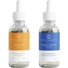 Aydınlatıcı Set Vitamin C+B3 ve Hyaluronic + Vitamin B5 Serum