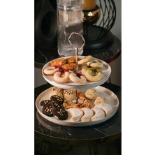 Heda Porselen Rüya Platin Yaldız Kırık Beyaz Kurabiyelik 1 Adet Şık Sunum İçin Tasarlandı