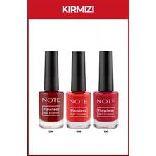 Note Nail Flawless 3'lü Kırmızı Oje Seti