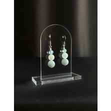 Sevgili Takı Aquamarin Doğal Taşlı Çelik KÜPE-777 Serisi