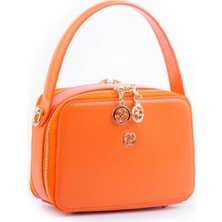 Nas Bag Kadın Mini El ve Çapraz Çanta Turuncu  (En:20 Boy :15)