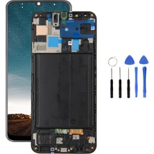 Telefon Kulübesi Samsung A50 A505 Çıtalı Siyah Uyumlu LCD Ekran Dokunmatik