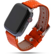 Toros Craft El Yapımı Apple Watch Saat Kordonu, 42,44,45,49 mm Kasa, Gerçek Hakiki Deri, El Dikişi, Paslanmaz Çelik