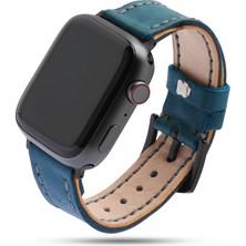 Toros Craft El Yapımı Apple Watch Saat Kordonu, 42,44,45,49 mm Kasa, Gerçek Hakiki Deri, El Dikişi, Paslanmaz Çelik