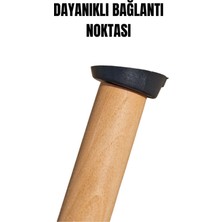 Bahçe Kadın Girişimci Kooperatifi 9'lu Konik Lüks Ahşap Ayak, Masa Ayağı, Sehpa Ayağı, Açılı Parat ve Vidalar 49 cm