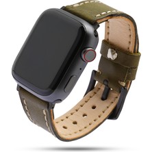 Toros Craft El Yapımı Apple Watch Saat Kordonu, 42,44,45,49 mm Kasa, Gerçek Hakiki Deri, El Dikişi, Paslanmaz Çelik