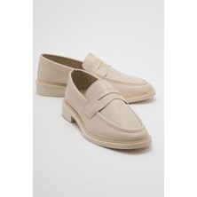Ccway Kaydırmaz Kadın Loafer Ayakkabı TEN CİLT