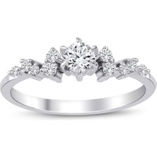 İryum Vintage Pırlanta Tektaş Yüzük