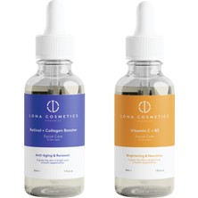 Retinol+Collagen Booster Serum ve Vitamin C+B3 Serum