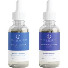 Retinol+Collagen Booster Serum ve Hyaluronic+Vitamin B5 Serum