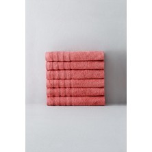 Boovi Scaure Red Joy - 6AD. 30X50 Cm. %100 Saf Pamuk, Kaliteli Havlu Seti. El | Yüz | Çeyiz | Banyo | Lüks Havlu